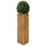 Fioriera da Giardino Triangolare 30x26x75 cm in Acciaio Corten