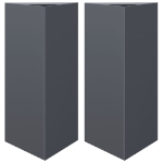 Fioriere 2 pz Antracite Triangolari 40x34,5x70 cm in Acciaio