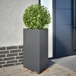 Fioriere 2 pz Antracite Triangolari 50x43x75 cm in Acciaio