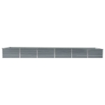 Letto Rialzato da Giardino Acciaio Zincato 480x80x45 cm Grigio