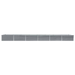 Letto Rialzato Giardino in Acciaio Zincato 600x80x45 cm Grigio