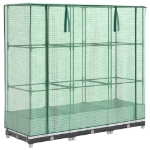 Letto Rialzato con Copertura Serra Effetto Rattan 120x40x123 cm