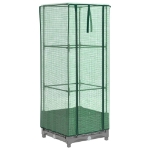 Letto Rialzato con Copertura Serra Effetto Rattan 40x40x123 cm