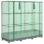 Letto Rialzato con Copertura Serra Effetto Rattan 120x40x123 cm