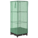 Letto Rialzato con Copertura Serra Effetto Rattan 40x40x123 cm