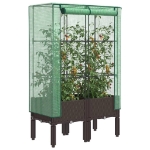 Letto Rialzato con Copertura Serra Effetto Rattan 80x40x140 cm