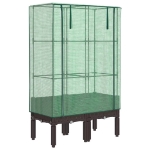 Letto Rialzato con Copertura Serra Effetto Rattan 80x40x140 cm