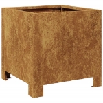 Fioriera da Giardino 30x30x30 cm in Acciaio Corten