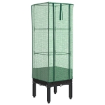 Letto Rialzato con Copertura Serra Effetto Rattan 40x40x140 cm