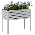 Fioriera da Giardino 100x41x90 cm in Acciaio Zincato