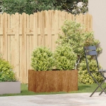 Fioriera Arrugginita 80x40x40 cm in Acciaio Corten