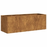 Fioriera Arrugginita 120x40x40 cm in Acciaio Corten