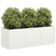 Fioriera Bianca 120x40x40 cm in Acciaio Laminato a Freddo