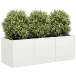 Fioriera Bianca 120x40x40 cm in Acciaio Laminato a Freddo