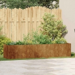Fioriera Arrugginita 200x40x40 cm in Acciaio Corten