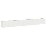 Fioriera Bianca 360x40x40 cm in Acciaio Laminato a Freddo