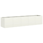 Fioriera Bianca 200x40x40 cm in Acciaio Laminato a Freddo