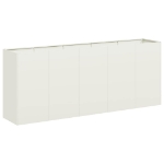 Fioriera Bianca 200x40x80 cm in Acciaio Laminato a Freddo