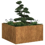 Fioriera Arrugginita 80x80x40 cm in Acciaio Corten
