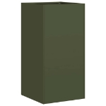 Fioriera Verde Oliva 40x40x80 cm in Acciaio Laminato a Freddo
