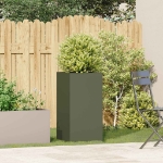 Fioriera Verde Oliva 40x40x80 cm in Acciaio Laminato a Freddo