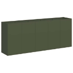 Fioriera Verde Oliva 200x40x80 cm in Acciaio Laminato a Freddo