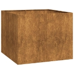 Fioriera Arrugginita 100x100x80 cm in Acciaio Corten