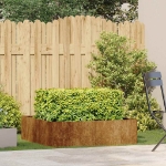 Fioriera Arrugginita 100x100x30 cm in Acciaio Corten