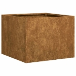 Fioriera Arrugginita 40x40x30 cm in Acciaio Corten