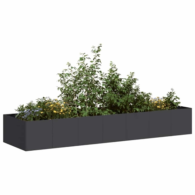 Fioriera Nera 280x80x40 cm in Acciaio