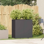 Fioriera Nera 80x40x80 cm in Acciaio Laminato a Freddo