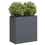 Fioriera Antracite 80x40x80 cm in Acciaio Laminato a Freddo