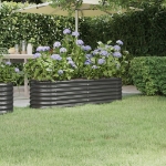 Letto da Giardino in Acciaio a Polvere 152x40x36 cm Antracite