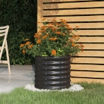 Vaso Giardino Acciaio Verniciato a Polvere 40x40x36cm Antracite