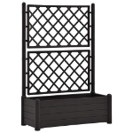 Fioriera da Giardino con Graticcio 100x43x142 cm PP Antracite