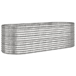Letto Giardino Acciaio Verniciato a Polvere 224x80x68cm Argento