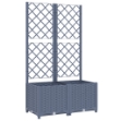Fioriera da Giardino con Graticcio Grigio Blu 80x40x136 cm PP