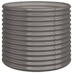 Vaso da Giardino Acciaio Verniciato a Polvere 80x80x68cm Grigio