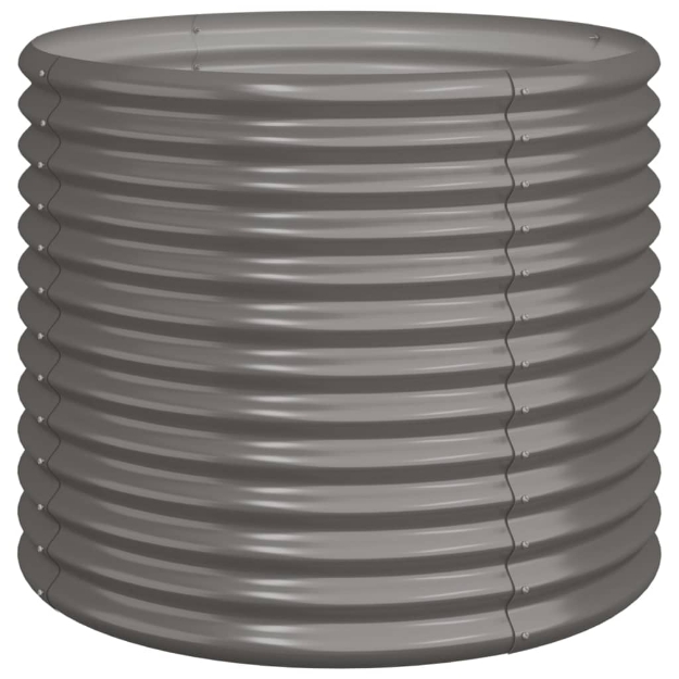 Vaso da Giardino Acciaio Verniciato a Polvere 80x80x68cm Grigio
