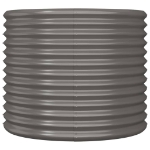 Vaso da Giardino Acciaio Verniciato a Polvere 80x80x68cm Grigio