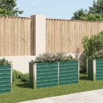 Letto Rialzato Giardino in Acciaio Zincato 160x40x77 cm Verde