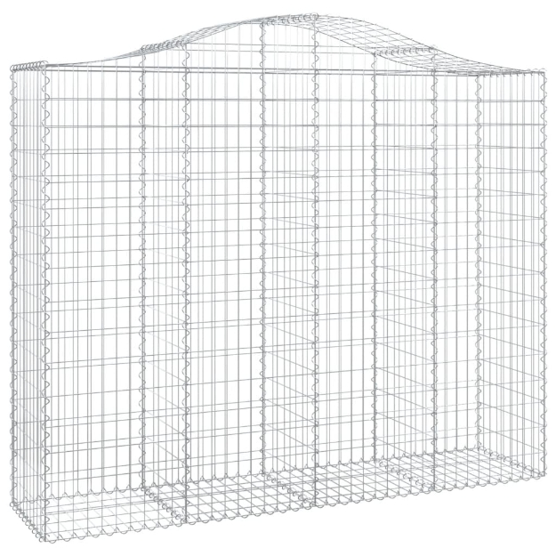 Cesti Gabbioni ad Arco 13 pz 200x50x160/180 cm Ferro Zincato