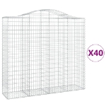 Cesti Gabbioni ad Arco 40 pz 200x50x180/200 cm Ferro Zincato