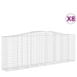 Cesti Gabbioni ad Arco 8 pz 400x50x140/160 cm Ferro Zincato
