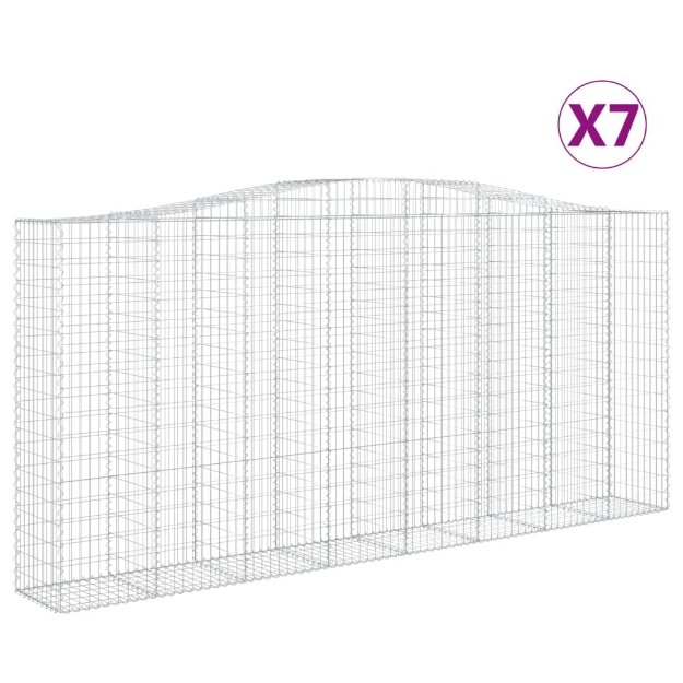 Cesti Gabbioni ad Arco 7 pz 400x50x180/200 cm Ferro Zincato