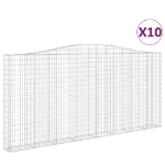 Cesti Gabbioni ad Arco 10 pz 400x30x180/200 cm Ferro Zincato