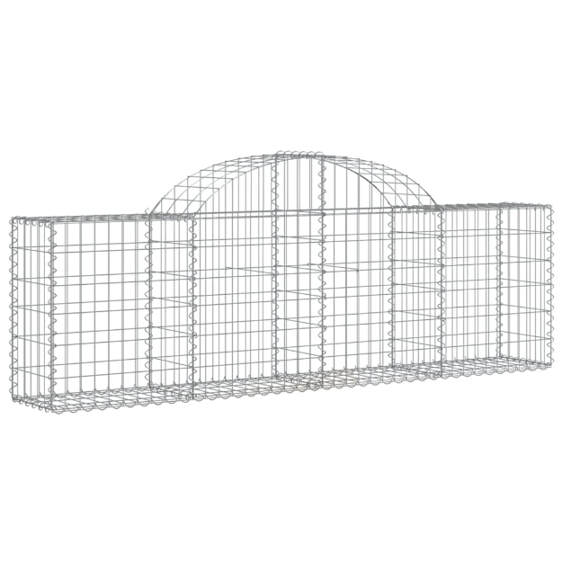 Cesti Gabbioni ad Arco 6 pz 200x30x60/80 cm Ferro Zincato