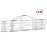Cesti Gabbioni ad Arco 30 pz 200x30x40/60 cm Ferro Zincato