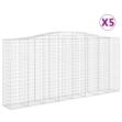 Cesti Gabbioni ad Arco 5 pz 400x50x180/200 cm Ferro Zincato
