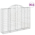 Cesti Gabbioni ad Arco 11 pz 200x30x140/160 cm Ferro Zincato